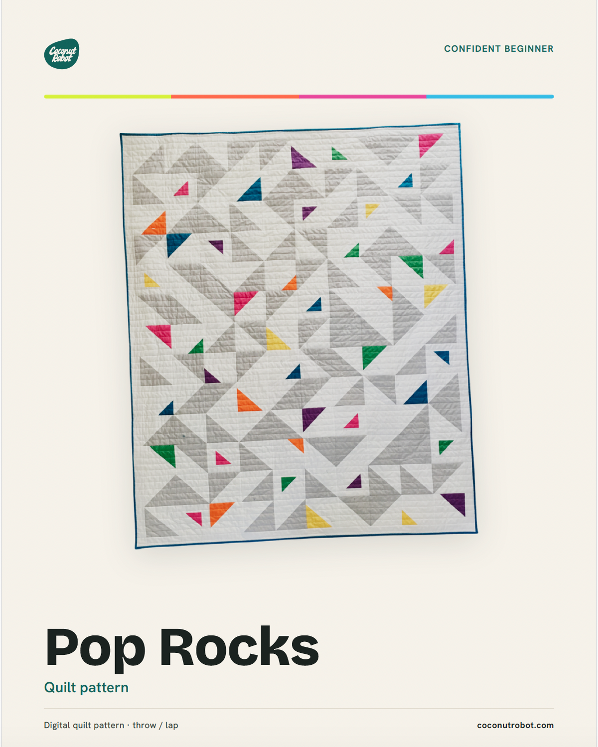 Pop Rocks Quilt Pattern — Lap/Throw Size